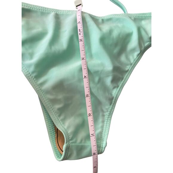 Bikini Women's Swimwear 2pc Size Small Mint Green & Coral - Picture 9 of 16